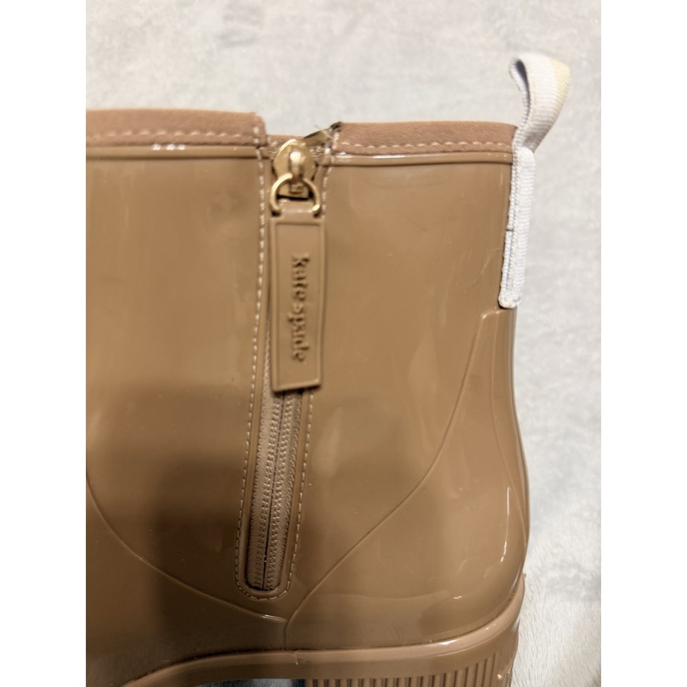 Kate Spade Puddle Rain Boots Size 10 Boots Beige Block Heels rubber - Picture 2 of 9